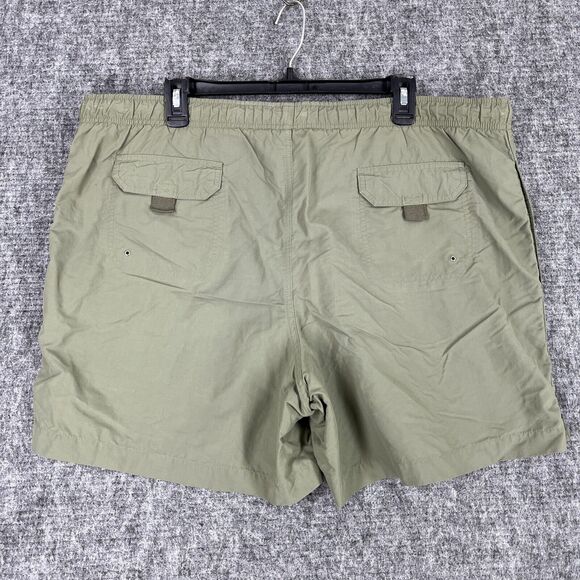 Lands End Swim Shorts Mens Large Green Hybrid Beach Resort Vacation Lined - Picture 2 of 8